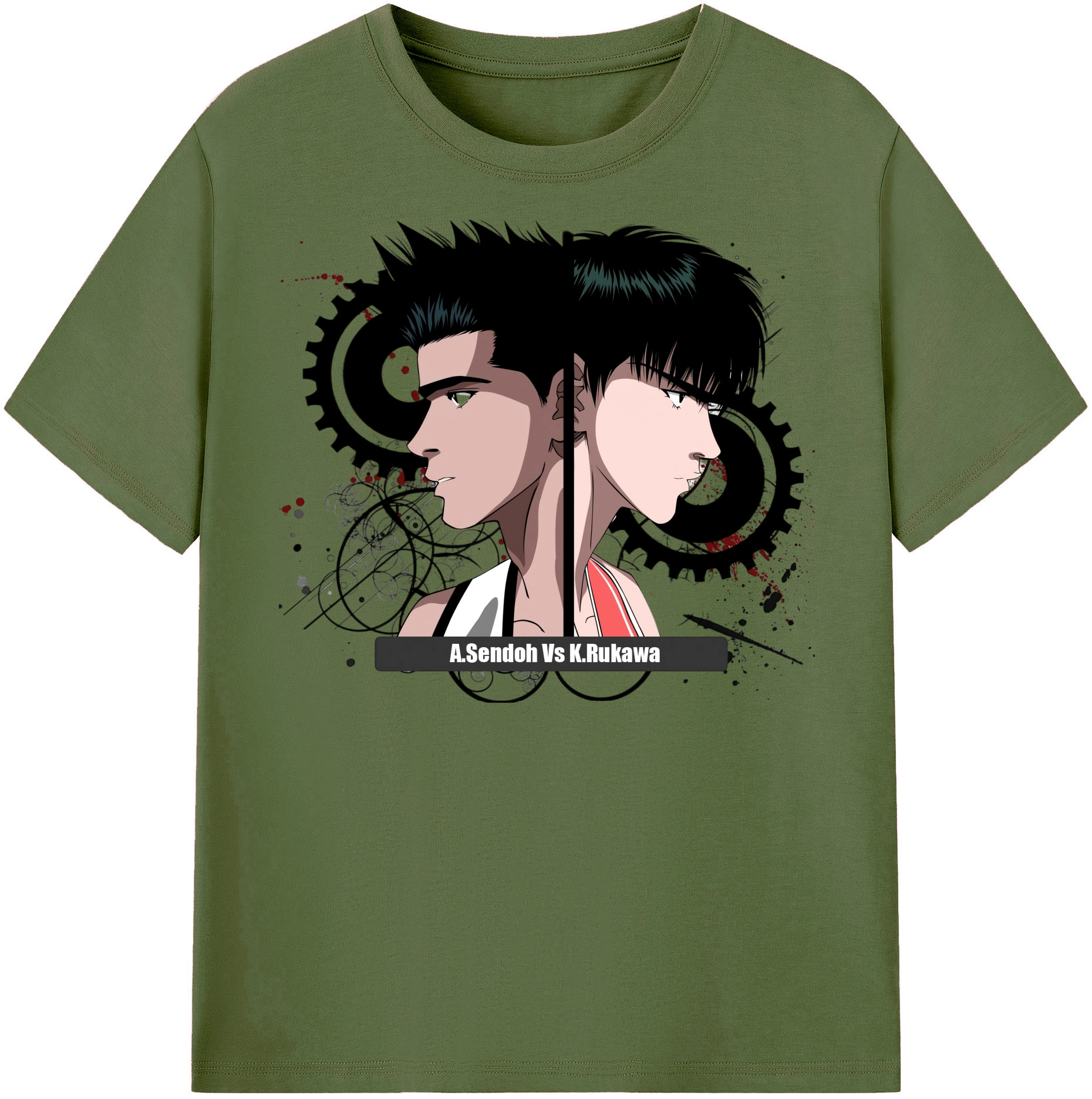 SLAM DUNK／スラムダンク 綿100％半袖Tシャツ（フロントプリント）